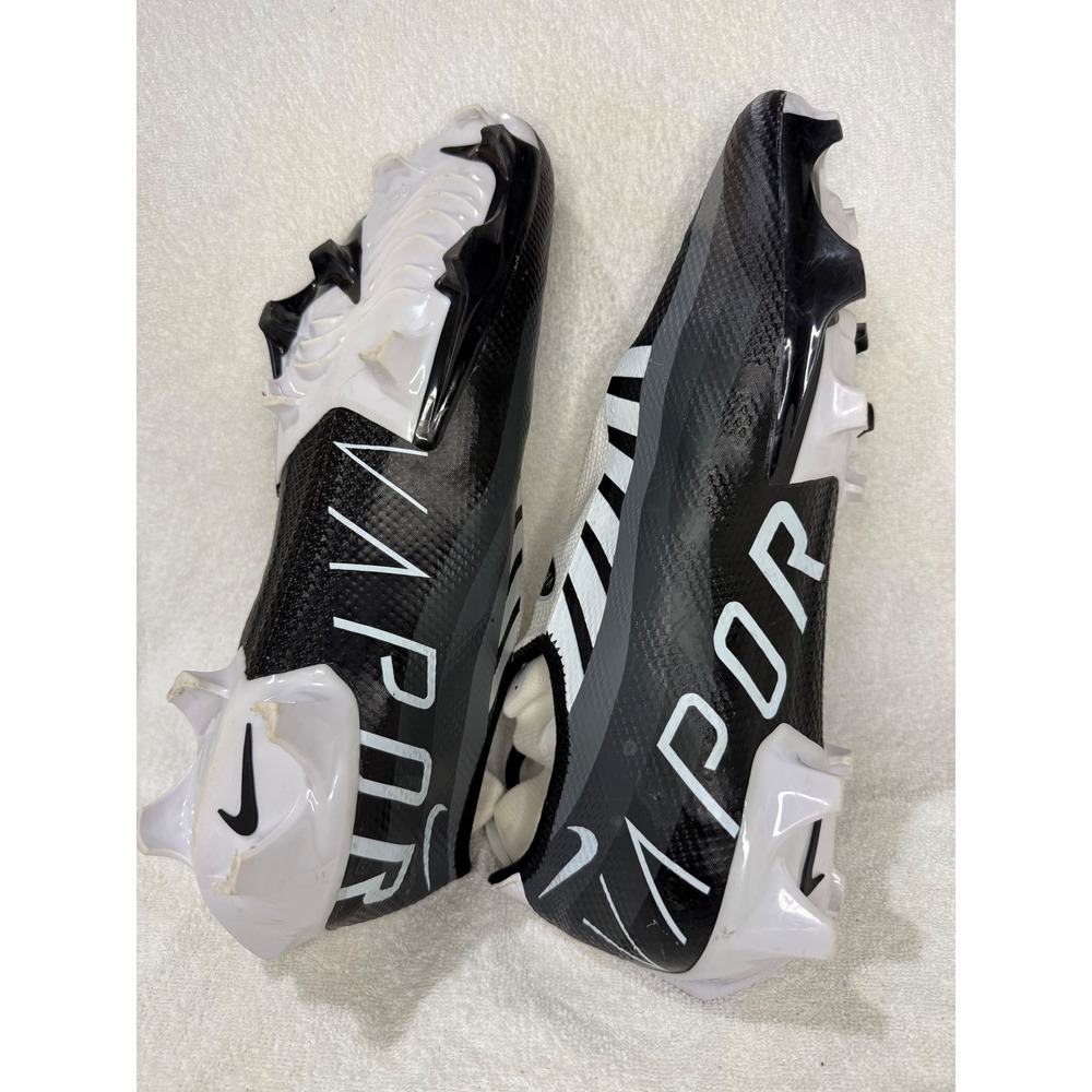 Nike Vapor Edge Pro 360 Football Cleats Mens Black White Grey Ghost Lace - Picture 6 of 7